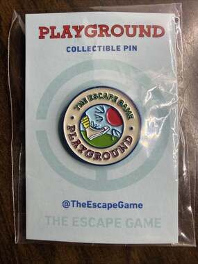 The Escape Game Playground Souvenir Enamel Award Lapel Pin NEW
